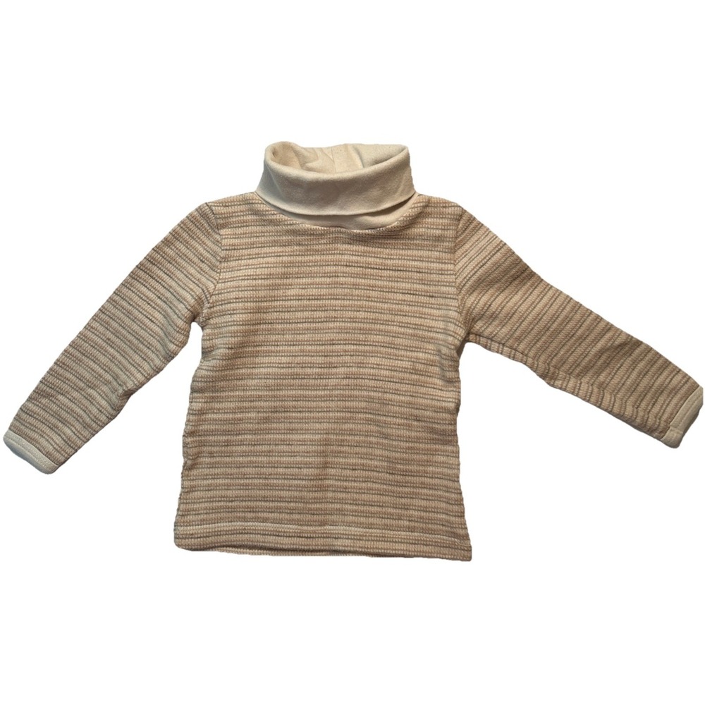 Organic cotton Cozy Cream Long Sleeve Kids Turtleneck
